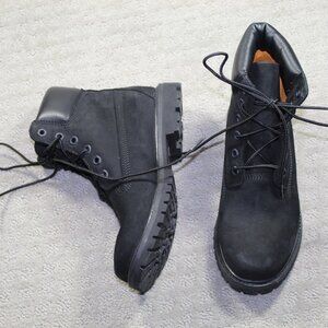 Timberland Premium 6" Women’s Size 7 M Black Waterproof Hiking Boots Leather
